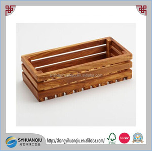 Gỗ tự nhiên hộp trái cây Thùng Rau gỗ Thùng gỗ mộc mạc thùng cho thực phẩm lưu trữ trường hợp - Product Image 6