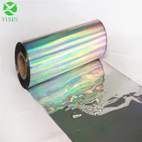 Trasparente arcobaleno colore olografico ologramma pellicola termica della laminazione rotoli di pellicola olografica