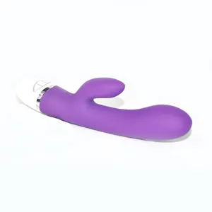 Tahan Air dan Isi Ulang Mainan Seks Dewasa Kelinci Vibrator.