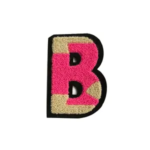 50pcs handmade chenille letter B patch for decoration