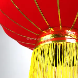 Đèn Lồng Lụa Truyền Thống Trung Quốc Màu Đỏ Năm Mới