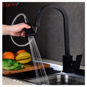 Fyeer Новый Кухонный Смеситель черный с вытяжным распылителем - Product Image 2