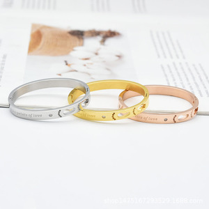 Custom Stainless Steel Stacking Bangle Kids <strong>Bracelet</strong> Jewelry Baby Footprint Engraved Message Mother <strong>Daughter</strong> <strong>Bracelet</strong> - Product Image 2