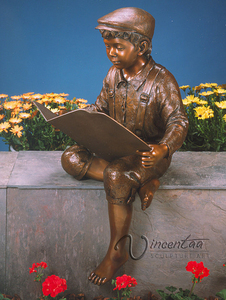 <span class=keywords><strong>Nude</strong></span> jardín de metal artesanía muchacho niños estatua de bronce de tamaño natural para la venta - Product Image 2