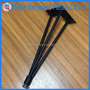 16 pouce 2 tige noir/métal brut finition diamètre 12mm ou 10mm épingle à <span class=keywords><strong>cheveux</strong></span> jambes - Product Image 4