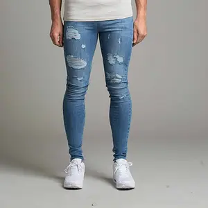 2019 Baru Kedatangan Jeans Harga Grosir Kustom Ripped Jeans Denim Skinny Mewah Pria Fashion Jeans Turki