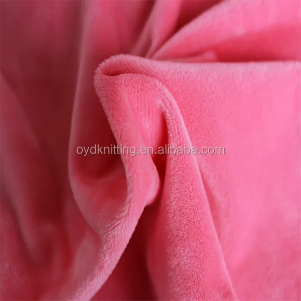 100% Polyester Super Soft Plush Fleece Fabric Soft 1.5mm/2mm Crystal Velboa Fabric