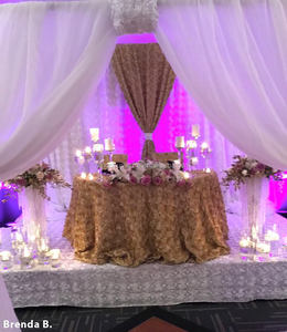 Décoration de table de mariage en soie artificielle <span class=keywords><strong>pour</strong></span> la mariée et le marié, fleurs avec hortensias/roses/marguerites/orchidées, design romantique multicolore - Product Image 6