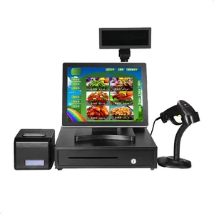 15 inch metal material pos system Windows 10/Android support all in one pos