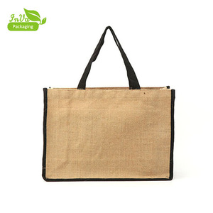 Bolso de compras de arpillera ecológico hecho a mano, bolso impermeable de yute y bolsa de botella de Sisal para una vida sostenible - Product Image 2