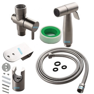 NZMAN Handheld Bidet Wc Bidet Sprayer, Premium Edelstahl Hand Gehalten Bidet Shattaf Sprayer Tuch Windel Sprayer Kit