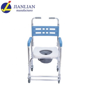 New Best-selling Folding Toilet <strong>Chair</strong> With Wheels Factory Wholesale <strong>Commode</strong> <strong>Chair</strong> With Wheels Wheelchair with Potty - Product Image 1