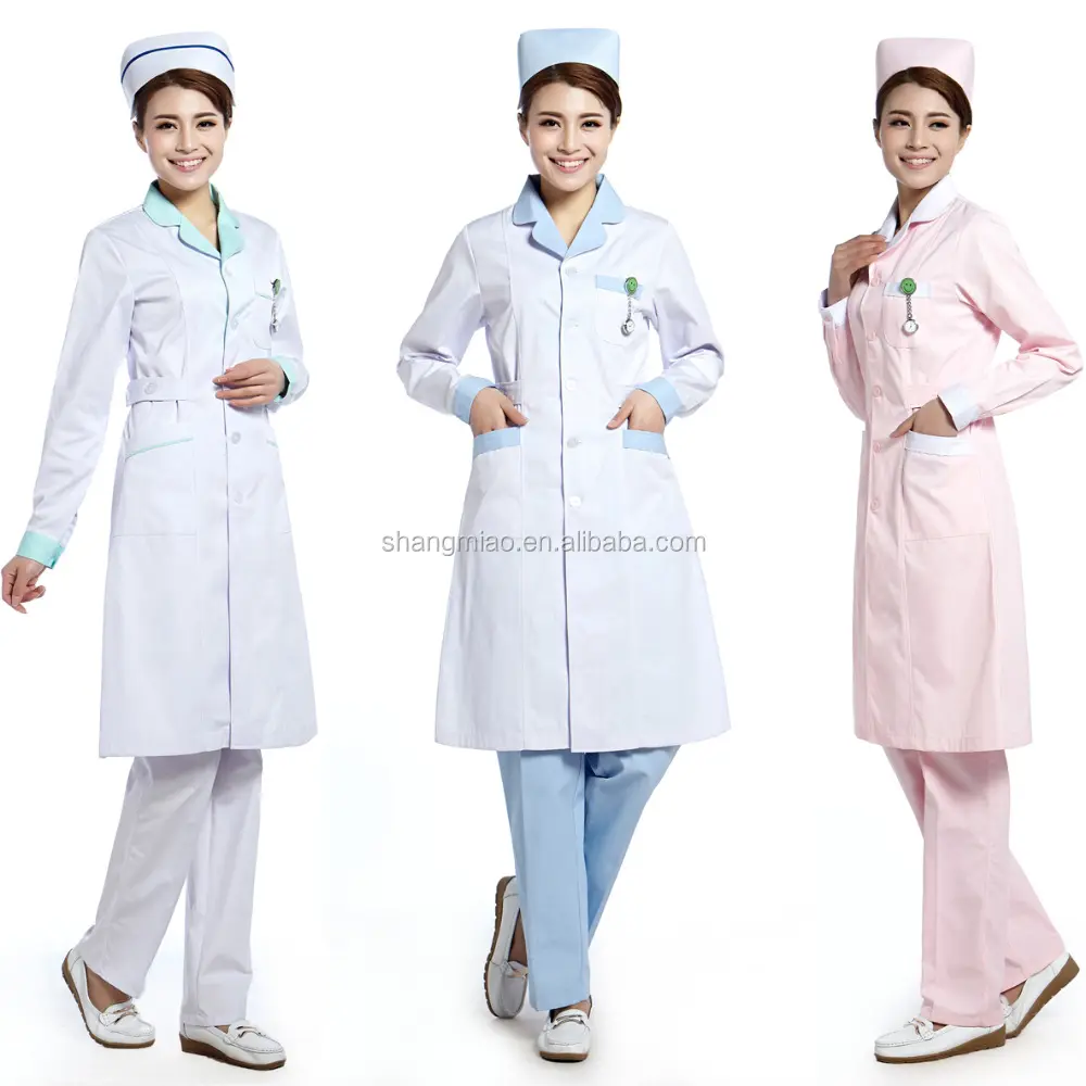 Modern nurse uniform /white nurse uniform dress / nurse uniform dress pink with good quality