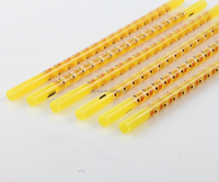 Paille à boire imprimée en plastique écologique personnalisée, paille réutilisable en PP sans BPA