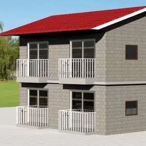 casas modulares construção de estrutura de aço pré-fabricadas