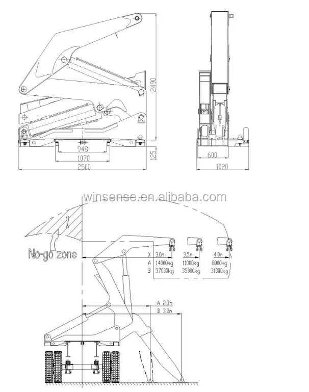 Hidráulica 3 eje 40ft contenedor carga lateral elevación lateral contenedor sidelifter auto carga camión remolque