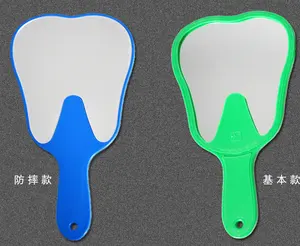 Cermin Tangan Berbentuk Gigi Kaca untuk Hadiah Promosi Klinik Dokter Gigi