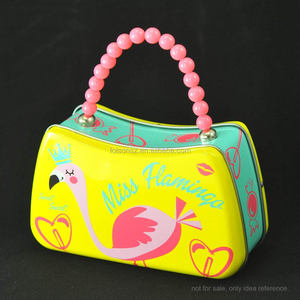 Lunch Tin Box Food <b>Container</b> Metal Cookies Box with Beaded Handle Gift Boxes for Kids - Product Image 5