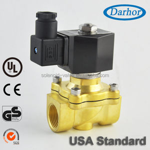 Latón normalmente cerrado/abierto 2 way aire válvula solenoide $ number V CA <span class=keywords><strong>110</strong></span> V 220 V - Product Image 1