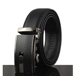 Automatic Buckle Belt Wholesale Genuine Leather Adjustable Automatic Belt Logo Custom Automatic Buckle Belt