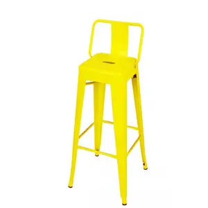 Industrial nice low back metal bar stool