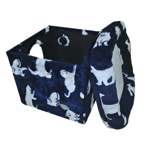 Feliz <span class=keywords><strong>casas</strong></span> para mascotas gato curioso cubo, marrón - Product Image 3
