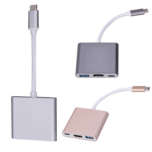 Hub <span class=keywords><strong>USB</strong></span>-<span class=keywords><strong>C</strong></span> 3 en 1 a <span class=keywords><strong>HDMI</strong></span> 4K Compatible con <span class=keywords><strong>USB</strong></span> 3.0 y Carga PD, Adaptador <span class=keywords><strong>USB</strong></span>-<span class=keywords><strong>C</strong></span> 3.1 para Mac Air Pro, Huawei Mate10, <span class=keywords><strong>Samsung</strong></span> S8 Plus - Product Image 4