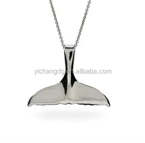Whale Of A Tale Whale Tail Pendant, High Polished Whale Tail Pendant