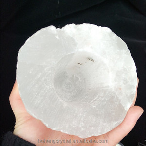 Venta al por mayor blanco natural <span class=keywords><strong>selenita</strong></span> cristal claro yeso piedra áspera satén SPAR Luz - Product Image 5