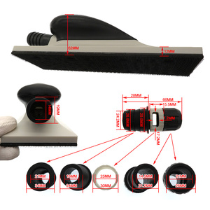 200x70mm multi-trous crochet et boucle tampon de polissage manuel ponceuse à main sans poussière bloc de ponçage à main sous vide pour le polissage des murs secs - Product Image 4