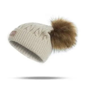 Gorro de punto de ganchillo cálido para invierno, para niños, niñas y niños