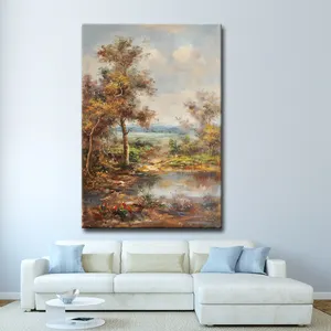 Impressionism Simple Home Decoration Landscape Paintings Of Tree Wall Art Canvas Handpainted Artwork