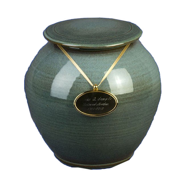 Пользовательская урна из человеческой золы, круглая зеленая урна из ПЭТ, погребальная урна, керамическая урна для кремации