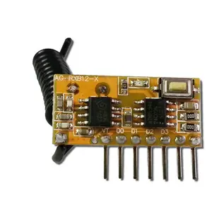 Superhétérodyne rf module récepteur sans fil avec décodeur puce AG-RXB12-X pour porte de garage, système de sécurité d'alarme à la maison