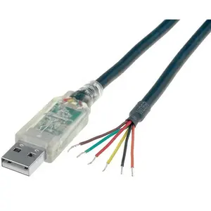 Câble de communication en PVC ftdi usb RS232, sortie de fil de série, veste USB2.0 à RS232