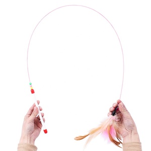 Hochwertige interaktive <span class=keywords><strong>Cat</strong></span> Teaser Stick Spielzeug Katzen spielzeug Zauberstab - Product Image 4