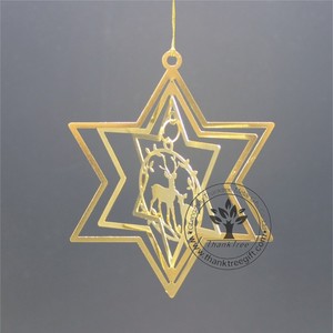 زخرفة معدنية ثلاثية الأبعاد للحرف اليدوية مع قطع ندفة الثلج - Product Image 2