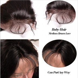Nouveaux Produits Cheveux Indiens Vierges Non Traités Qualité 10A La Meilleure Qualité Baby Hair Perruque Full Lace Body Wave - Product Image 2