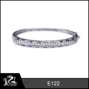 negro jrl de pentecostés <span class=keywords><strong>y</strong></span> chapado de rodio 925 de la moda de plata pulseras de <span class=keywords><strong>fantasía</strong></span> - Product Image 1