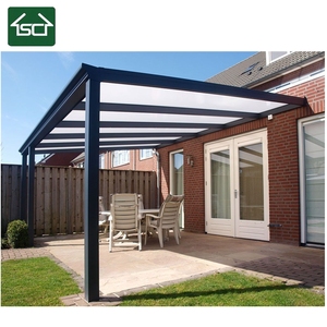 Véranda en polycarbonate Alu Profils en <span class=keywords><strong>aluminium</strong></span> Véranda avec porte coulissante en verre - Product Image 5