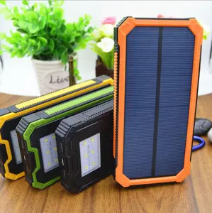 Fabrik Wasserdicht 20000mAh Solar Power Bank mit Starken Camping Licht Außen SOS Solar Ladegerät 20000mAh mit Lanyard