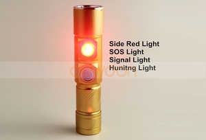 Đèn Pin Sạc USB 5 Chế Độ Đèn Pin LED Đỏ Trắng Công Suất Cao Có Thể Phóng To - Product Image 3