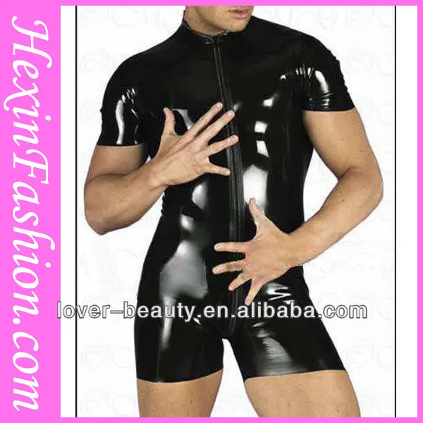 grossista sexy cool couro pvc catsuit homens