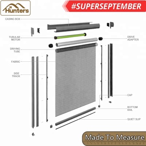 Stores à enroulement extérieurs à fermeture éclair, télécommande, lames extérieures, ombrage de la terrasse, de la pièce, pour tous les types de fenêtres, technique simple - Product Image 4