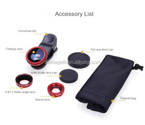 3 En 1 Clip Mobile Téléphone Lentille fisheye Fish Eye avec micro kit pour smartphones - Product Image 2