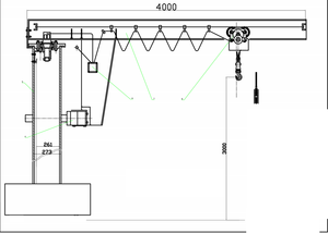 رافعة ذراعية ثابتة العمود بقدرة رفع 5 طن مع دوران يدوي - Product Image 4