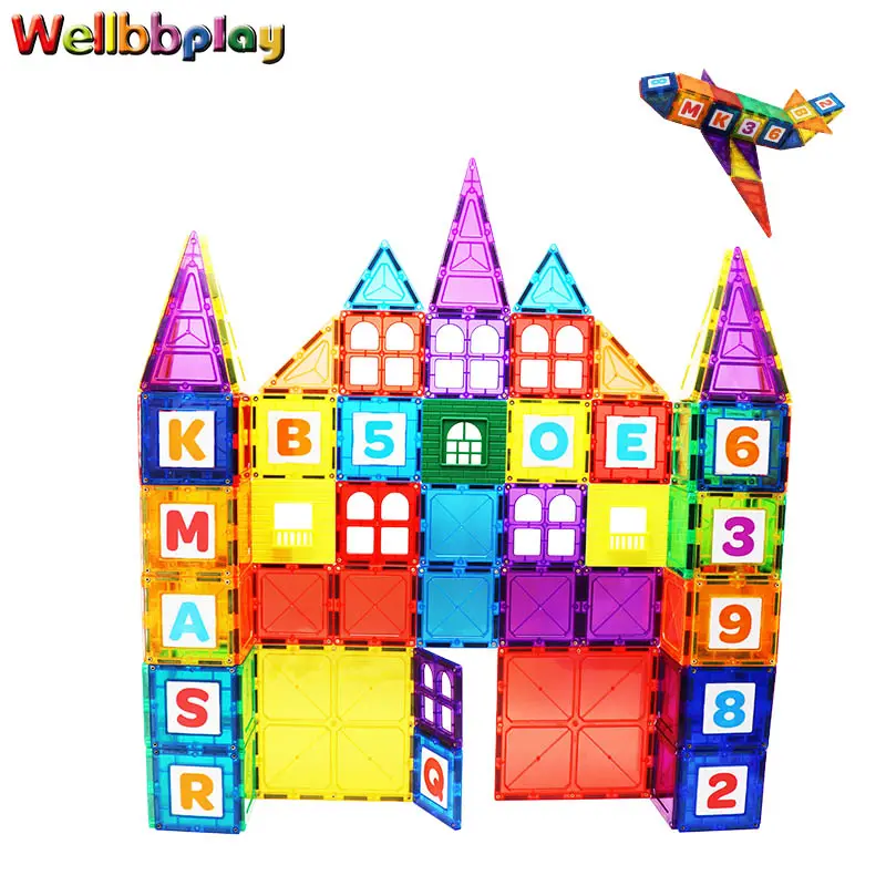 Magnetic Blocks Building Tiles Stacking Blocks Set Best STEM Educational Toys for Kids/Toddlers,Magnetic Building Block