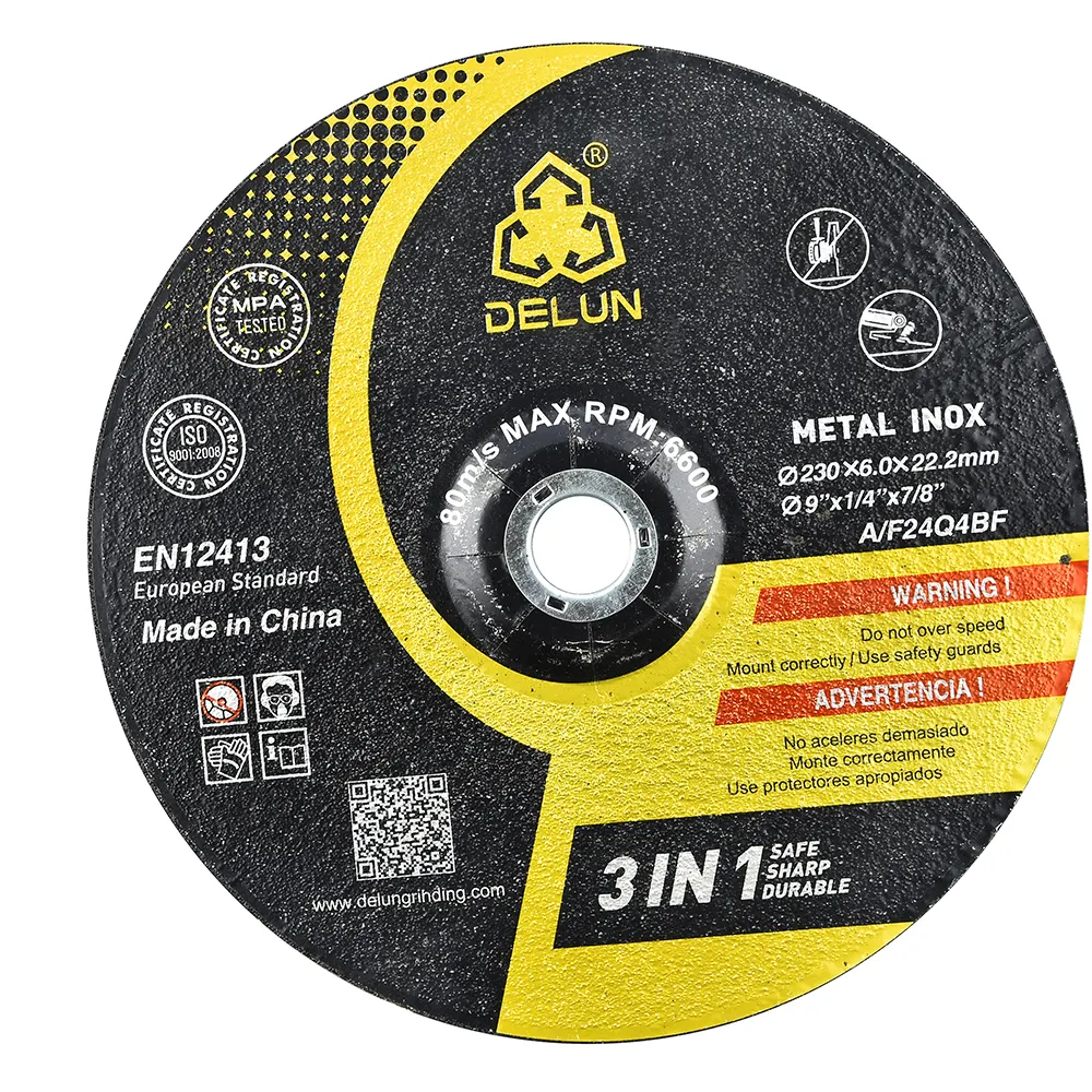 4-1/2'' Depressed Center Disc Grinding Wheel Reinforced Resin Bond Polishing Stainless Steel, disco de cortar metal