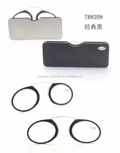 reading glasses clip on nose wholesale clip on nose new pocket TR90 reading glasses without temple