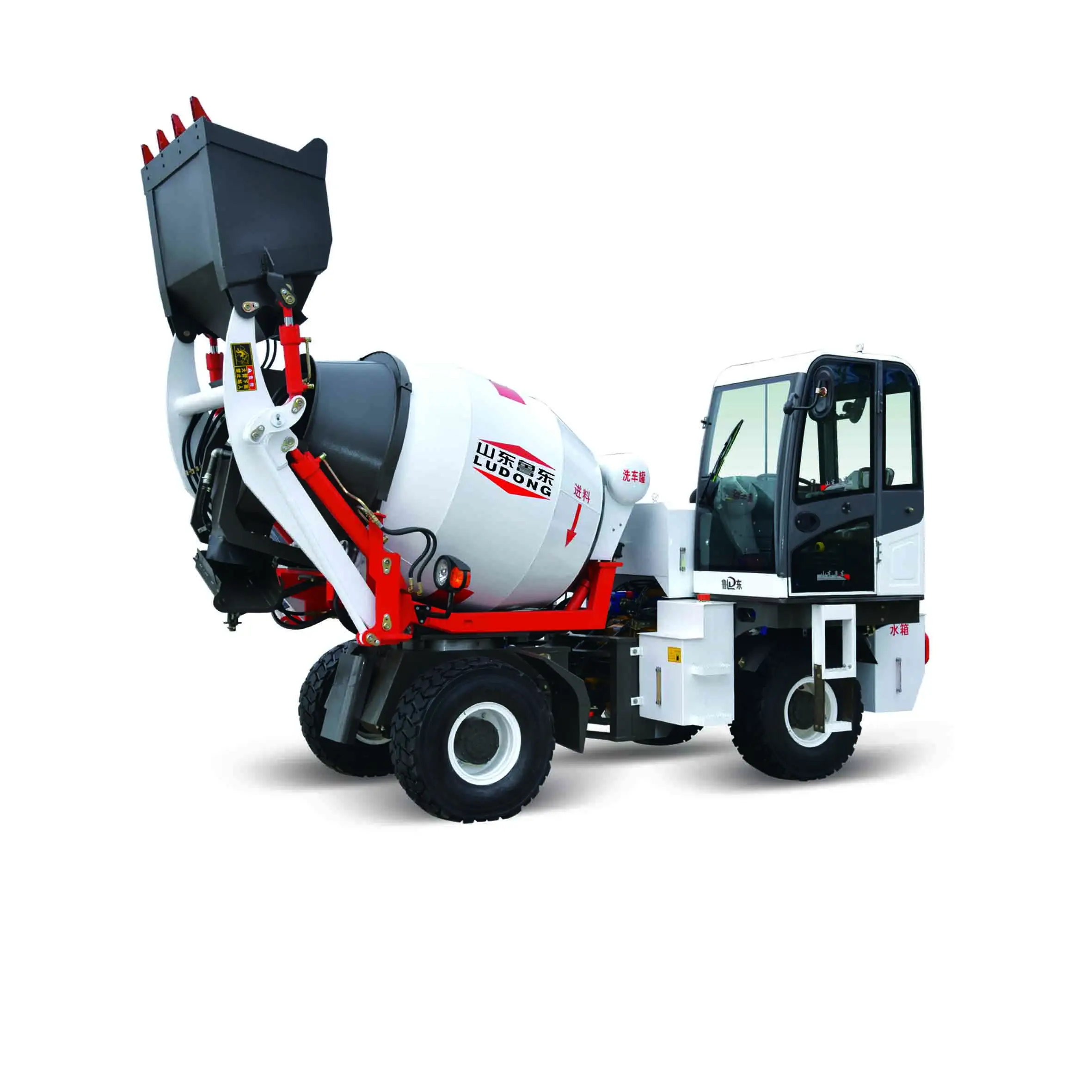 self loading concrete mixer machine,small concrete mixer truck,horizontal feed mixer for sale